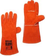 🧤 durable qeelink welding gloves - ultimate heat & wear resistance with lined leather and fireproof stitching - ideal for welders, fireplace, bbq, gardening logo