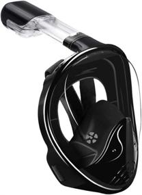 img 4 attached to 🤿 180 Panoramic View Full Face Snorkel Mask - Anti-Fog, Anti-Leak, Comfortable and Superior Optics for Snorkeling - Includes Detachable Camera Mount - Ideal for Adults and Kids