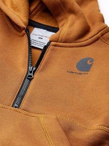 img 2 attached to Мохнатая толстовка с капюшоном Carhartt для малышей: лучшая одежда для мальчиков для активного отдыха на природе