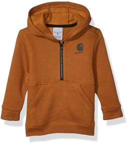 img 4 attached to Мохнатая толстовка с капюшоном Carhartt для малышей: лучшая одежда для мальчиков для активного отдыха на природе