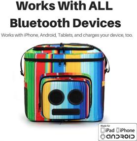 img 1 attached to Идеальный вечеринский холодильник: #1 Bluetooth-колонка и сабвуфер (20 Вт) - Перезаряжаемая колонка-холодильник 2020 года (радуга)