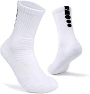 🧦 all-purpose basketball socks for boys and girls – high-top athletic outdoor sports socks (black/white, size) logo