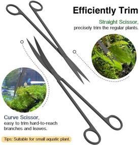 img 1 attached to 🐠 Pawaboo 5-in-1 Aquarium Tools Kit: Stainless Steel Tweezers, Scissors, and More for Aquatic Plants Trimming and Aquascaping - Includes Storage Bag & Velvet Towel. Ideal Fish Starter Kits for Aquariums Tank