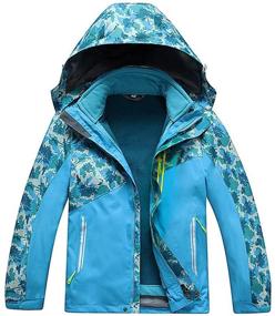 img 1 attached to 🧥 Versatile M2C Hooded 3 in 1 Waterproof Fleece Mountain Jacket for Boys & Girls