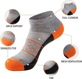 img 2 attached to 🧦 BEENUT Womens Ankle Socks - 6 Pairs Running Athletic Cushioned Sole Socks for Non-Slip Sports Performance