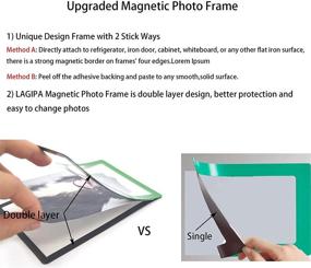 img 1 attached to LAGIPA Magnetic Picture Refrigerator Self Adhesive Home Decor and Photo Albums, Frames & Accessories