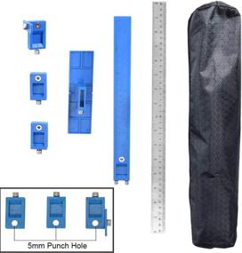 img 3 attached to 🔨 Woodworking Hardware Jig: Cabinet Pull Template Drill Punch Locator Guide for Door and Drawer Handle Knob Installation - Adjustable Drill Guide for Accurate Hole Drilling and Pull Alignment