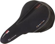 optimized serfas men's dual density bicycle saddle logo