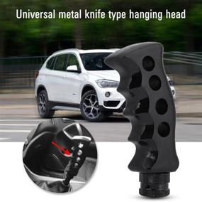 img 3 attached to 🔪 Enhanced Universal Gun Grip Knife Handle Gear Shift Knob for Manual Transmission Cars (Black)