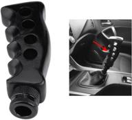 🔪 enhanced universal gun grip knife handle gear shift knob for manual transmission cars (black) logo