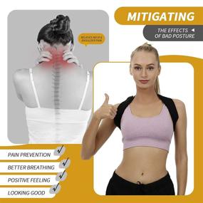 img 3 attached to Posture Corrector Men Women Adjustable