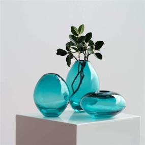 img 1 attached to 💎 Torre & Tagus 901431: Mini Lustre Vases Assorted, Turquoise - Set of Three