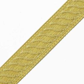 img 1 attached to Premium Gold Metallic Jacquard Trim - 18 Yards Ribbon with 21mm Width (SMB-1002A)