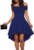 seamido women's off the shoulder high low party cocktail skater dress: stylish elegance for any occasion logo
