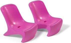 img 4 attached to 🪑 Step2 Junior Chic 2-Piece Chair Set: Stylish Raspberry Plastic Chairs for Kids - Product Code 495902
