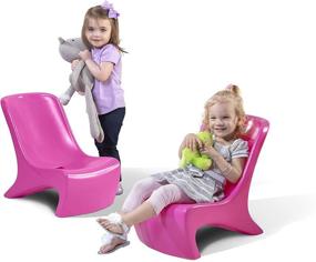 img 3 attached to 🪑 Step2 Junior Chic 2-Piece Chair Set: Stylish Raspberry Plastic Chairs for Kids - Product Code 495902