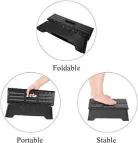 img 1 attached to 🪜 Sturdy Folding Step Stool Ideal for Adults & Kids - Versatile Footstool, Portable Ladder Storage Stool for Kitchen, Bathroom, Camping, Travel and More