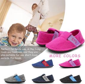 img 3 attached to STQ KIDS Unisex-Child Fuzzy Slippers: Cozy Slip-On House Shoes for Toddlers and Little Kids