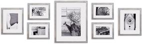 img 4 attached to Complete Gallery Perfect Photo Kit: Decorative Art Prints & Hanging Template Gallery Wall Frame Set - 7 Piece, Grey - 17FW2315