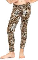 stretch comfort cheetah leggings - stylish medium girls' clothing in leggings logo