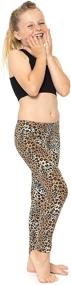 img 3 attached to Stretch Comfort Cheetah Leggings - Stylish Medium Girls' Clothing in Leggings