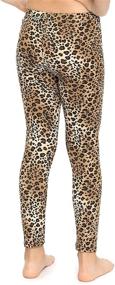 img 2 attached to Stretch Comfort Cheetah Leggings - Stylish Medium Girls' Clothing in Leggings