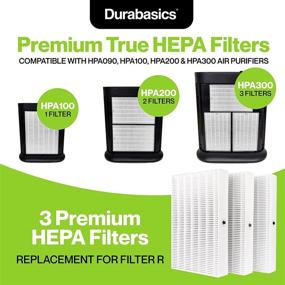 img 3 attached to 🔍 Durable Durabasics 3 Pack of HEPA Filters – Best Honeywell Air Purifier Replacement Filters for Honeywell Air Purifier Filters, Filter R, HEPA Filter Replacement & HPA300