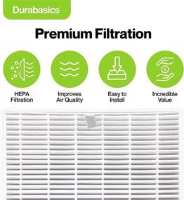 img 1 attached to 🔍 Durable Durabasics 3 Pack of HEPA Filters – Best Honeywell Air Purifier Replacement Filters for Honeywell Air Purifier Filters, Filter R, HEPA Filter Replacement & HPA300