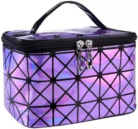 img 4 attached to Holographic Cosmetic Accessories Toiletry Organizer