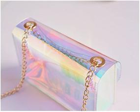img 2 attached to 👜 Hologram Clear Cross Shoulder Handbag: Chic Women's Handbags & Wallets for Modern Style