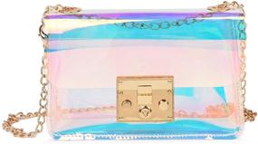img 4 attached to 👜 Hologram Clear Cross Shoulder Handbag: Chic Women's Handbags & Wallets for Modern Style