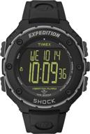 ⌚ timex expedition t49950: dial digital display & black resin strap watch логотип