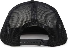 img 3 attached to Stylish DALIX Flat Billed Trucker Hat with Adjustable Snapback - Mesh Back for S, M, L Sizes - Solid Two-Toned Cap