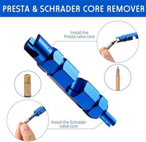 img 2 attached to 🚲 Blue Bicycle Valve Core Remover Tool Kit with 10 Brass Presta Valve Cores: Essential for Bike Tire Maintenance