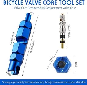 img 3 attached to 🚲 Blue Bicycle Valve Core Remover Tool Kit with 10 Brass Presta Valve Cores: Essential for Bike Tire Maintenance