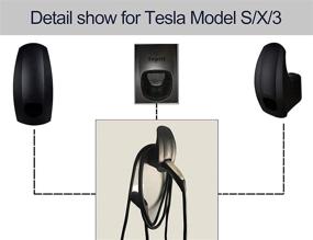 img 2 attached to 🔌 Максимизируйте удобство с органайзером кабеля зарядки EVFIT Charger для Tesla Model 3/S/X/Y (американский стандарт) - держатель для соединения с стеной.