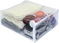 📦 oreh homewares 10-pack of heavy duty vinyl zippered storage bags (clear, 9" x 11" x 4") for dresses, shirts, pants, fabrics - 1.7 gallon capacity logo