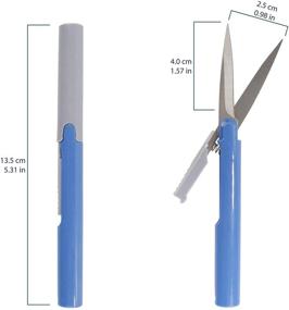 img 3 attached to 🔪 BambooMN Penblade Pocket Seam Ripper Travel Scissors, Portable Pen-Style - Purple (2 Pairs)