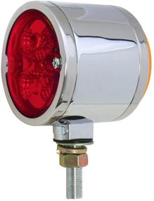 img 1 attached to GG Grand General 78551 Amber/Red Double Faced 16 LED Light With Chrome Die Cast Housing And Amber/Red Lens