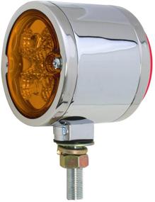 img 3 attached to GG Grand General 78551 Amber/Red Double Faced 16 LED Light With Chrome Die Cast Housing And Amber/Red Lens