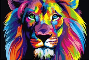 img 4 attached to ifymei Paint by Numbers Kit - Color Lion | Perfect DIY Canvas Painting Gift for Kids, Adults, and Beginners | 16 x 20 inch