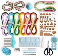 🎨 juya paper quilling kit: 960 strips & 14 tools for stunning crafts (blue tools, 3mm paper width) logo