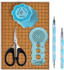 img 1 attached to 🎨 JUYA Paper Quilling Kit: 960 Strips & 14 Tools for Stunning Crafts (Blue Tools, 3mm Paper Width)