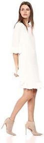 img 1 attached to 👗 Stylish and Trendy MSK Women's Casual Dress with Ruffle Hem and Sleeve Cuff: Perfect for Day Outings