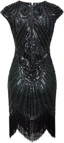 img 2 attached to Vijiv Gatsby Inspired Tassel Flapper Women's Clothing and Dresses: Unleash Your Inner Jazz Age Diva!