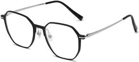 img 4 attached to 👓 Stylish Blocking Eyeglasses for Women - Al Mg Titanium Prescription Frames