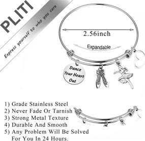 img 3 attached to 🩰 PLITI Dance Teacher Ballet Dancer Gift: Dance Your Heart Out with the Ballerina Bracelet - Pink Ballet Shoe Bangle for Dance Recitals