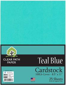 img 3 attached to Teal Blue Cardstock 100Lb Sheets Scrapbooking & Stamping