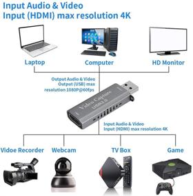 img 2 attached to Карта захвата видео Color You Capture Cards: высококачественная карта HDMI to USB 3.0 - 1080p 60fps - Подключите и работайте - Карта захвата 4K игр - Записывайте игры и транслируйте в прямом эфире на компьютер.