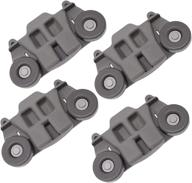 🔧 whirlpool dishwasher lower rack wheel replacement - w10195416v with steel screws (4 pack) - replaces ap5983730, w10195416, ps11722152, ap4567523 логотип